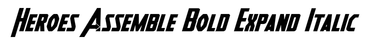 Heroes Assemble Bold Expand Italic