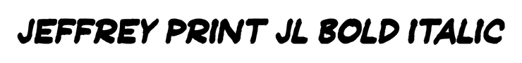 Jeffrey Print JL Bold Italic