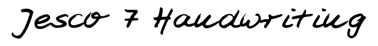 Jesco 7 Handwriting