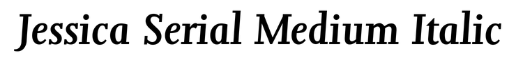 Jessica Serial Medium Italic