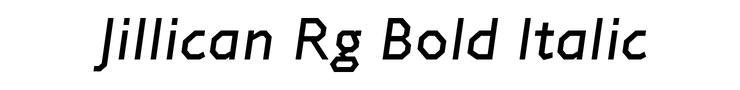 Jillican Rg Bold Italic