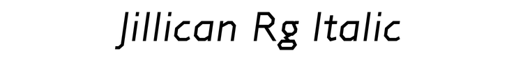 Jillican Rg Italic