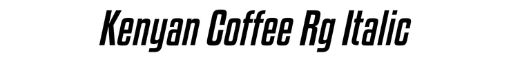 Kenyan Coffee Rg Italic