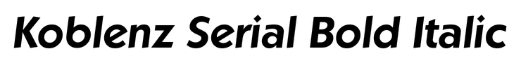 Koblenz Serial Bold Italic