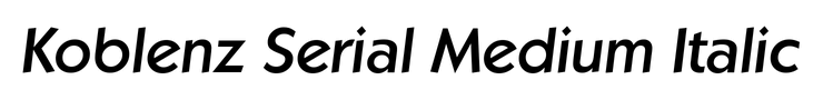 Koblenz Serial Medium Italic