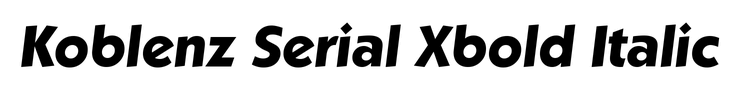 Koblenz Serial Xbold Italic