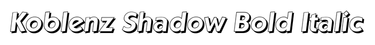Koblenz Shadow Bold Italic
