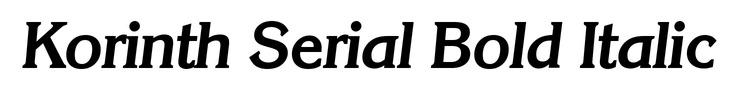 Korinth Serial Bold Italic