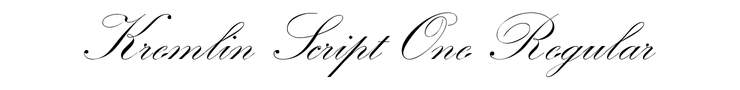 Kremlin Script One Regular