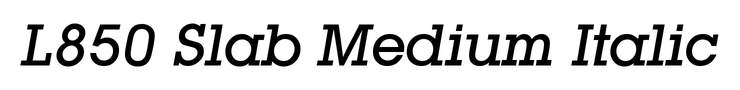 L850 Slab Medium Italic