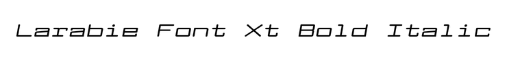 Larabie Font Xt Bold Italic