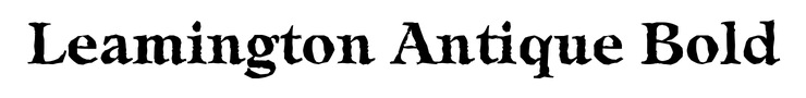 Leamington Antique Bold