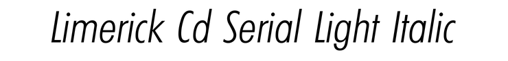 Limerick Cd Serial Light Italic