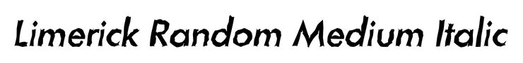 Limerick Random Medium Italic