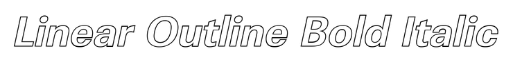 Linear Outline Bold Italic