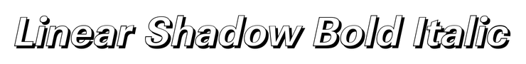 Linear Shadow Bold Italic