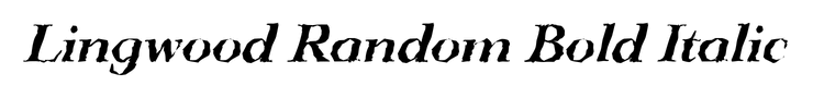 Lingwood Random Bold Italic