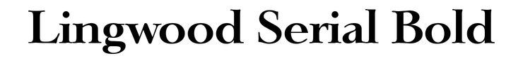 Lingwood Serial Bold