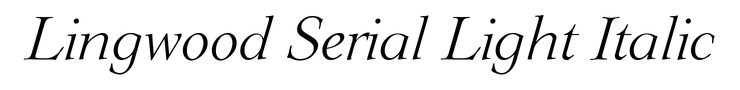 Lingwood Serial Light Italic