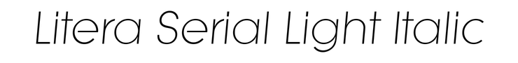 Litera Serial Light Italic