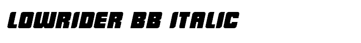 LowRider BB Italic