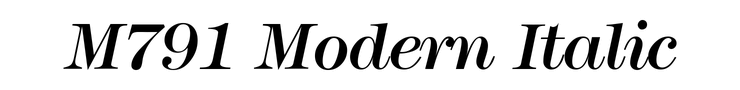 M791 Modern Italic