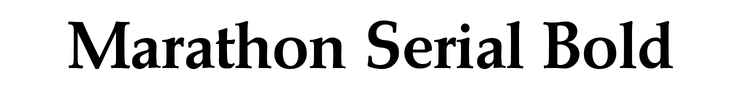 Marathon Serial Bold