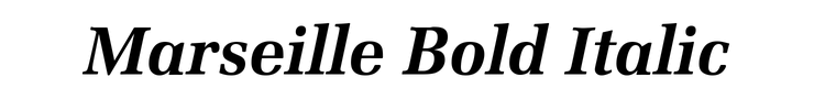 Marseille Bold Italic