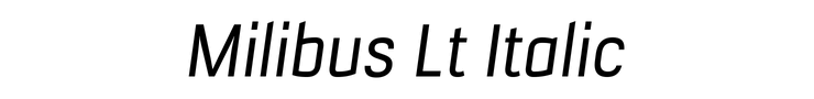Milibus Lt Italic