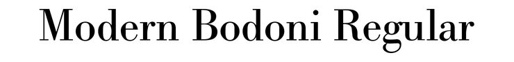 Modern Bodoni Regular