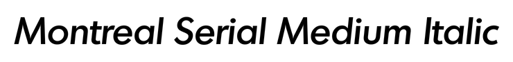 Montreal Serial Medium Italic