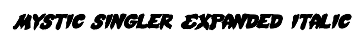 Mystic Singler Expanded Italic Mystic Singler Expanded Italic