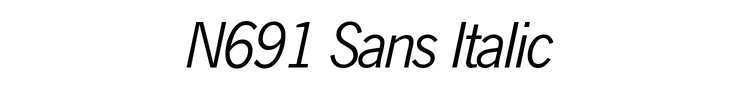 N691 Sans Italic