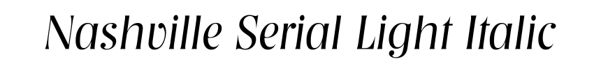 Nashville Serial Light Italic