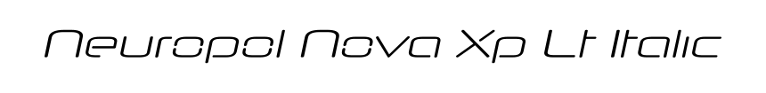 Neuropol Nova Xp Lt Italic