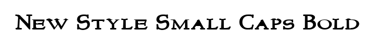 New Style Small Caps Bold