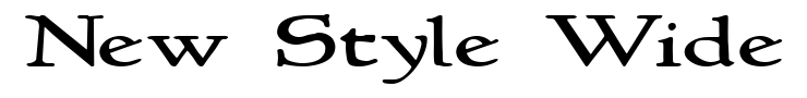 New Style Wide