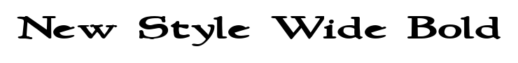New Style Wide Bold