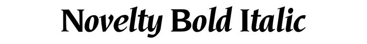 Novelty Bold Italic