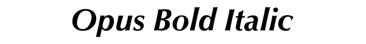 Opus Bold Italic