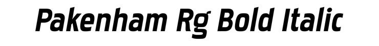 Pakenham Rg Bold Italic
