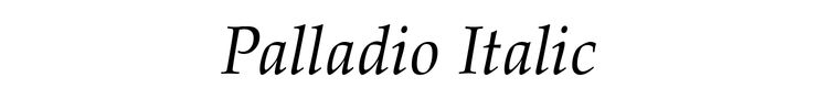 Palladio Italic