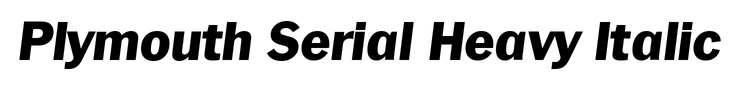 Plymouth Serial Heavy Italic