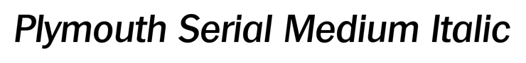 Plymouth Serial Medium Italic
