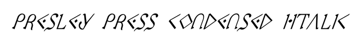 Presley Press Condensed Italic