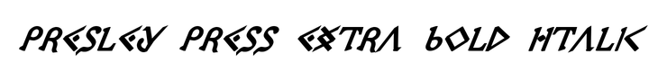 Presley Press Extra Bold Italic