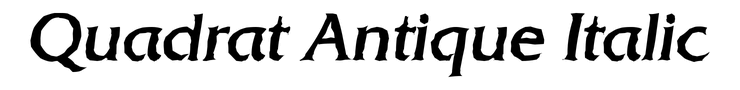 Quadrat Antique Italic