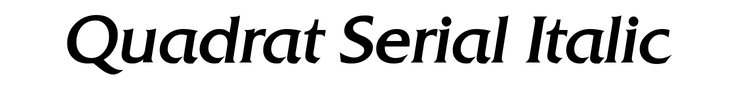 Quadrat Serial Italic