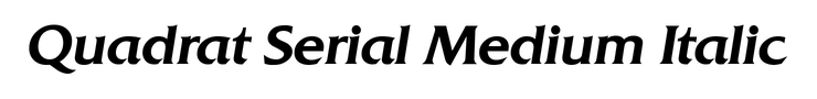 Quadrat Serial Medium Italic
