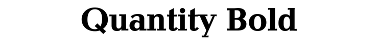 Quantity Bold